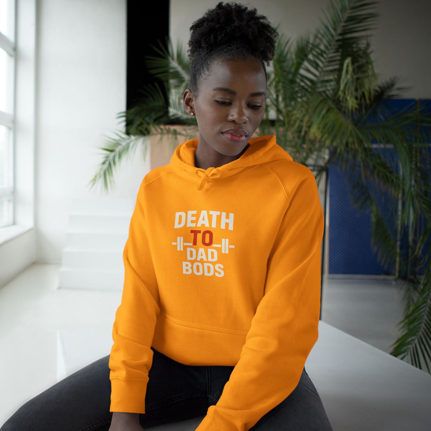 Death to Dad Bods Unisex Hoodie For Fitness Lovers, Comfortable Casual Wear, Gym Motivation, Father’s Day Present