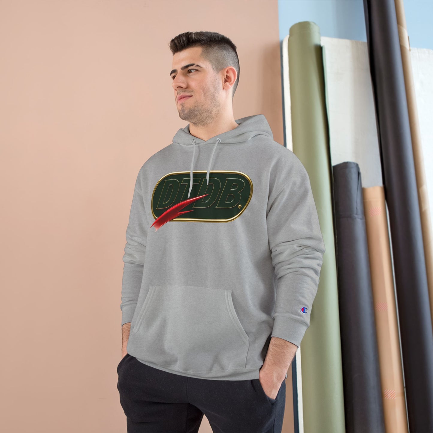 DTDB Champion Hoodie - Trendy Unisex Sweatshirt for Casual Style, Gift for Him/Her, Streetwear Essentials, Cozy Pullover