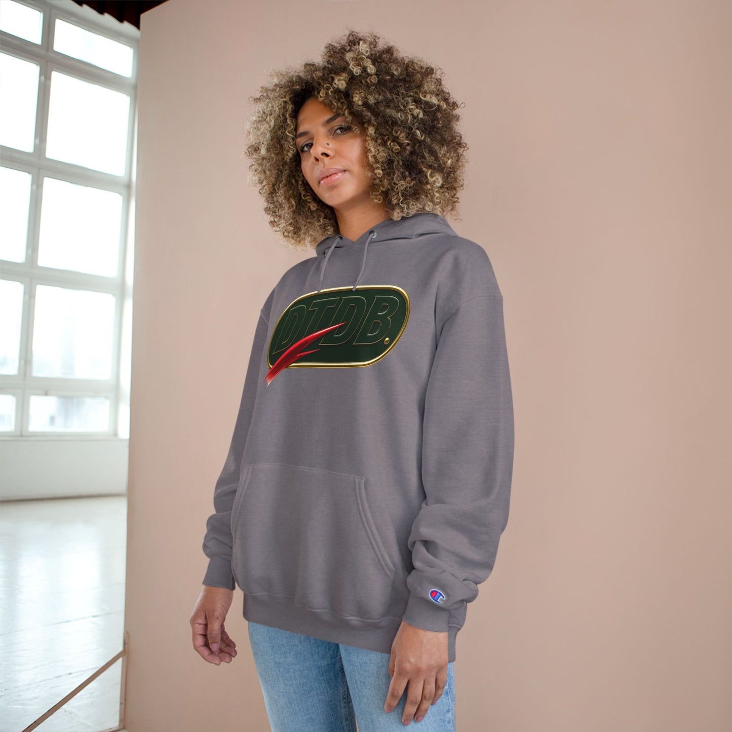 DTDB Champion Hoodie - Trendy Unisex Sweatshirt for Casual Style, Gift for Him/Her, Streetwear Essentials, Cozy Pullover