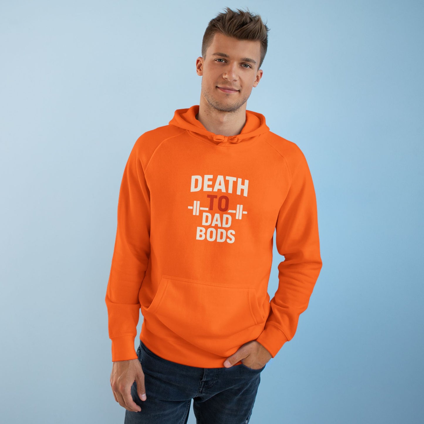 Death to Dad Bods Unisex Hoodie For Fitness Lovers, Comfortable Casual Wear, Gym Motivation, Father’s Day Present