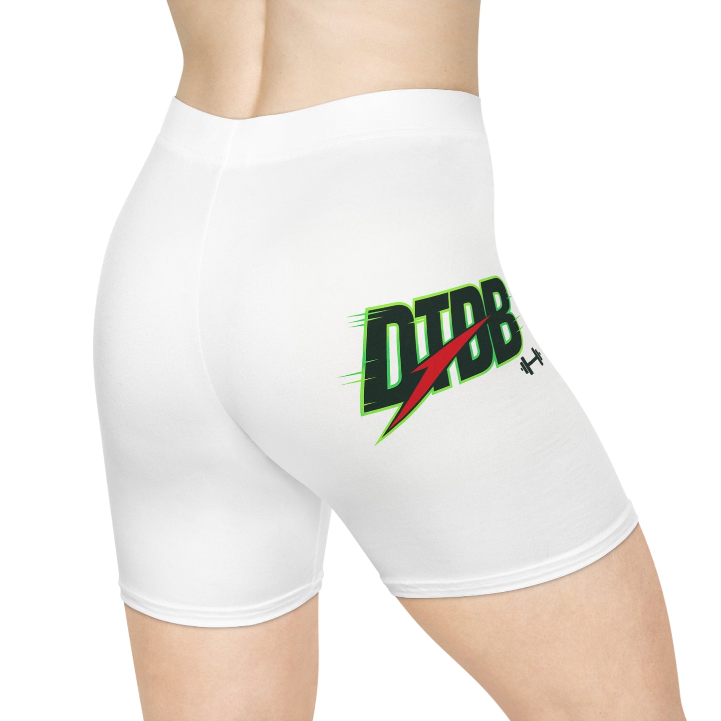 Women's Biker Shorts with DTDB Logo - Gym Wear, Athletic Shorts, Casual Style, Workout Gear, Fitness Fashion