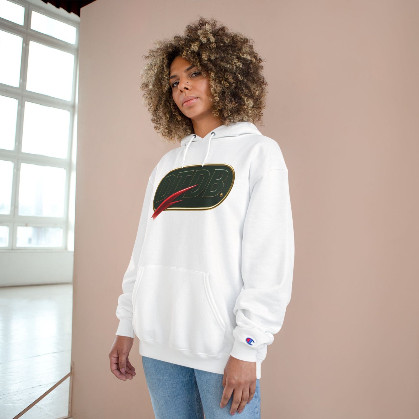 DTDB Champion Hoodie - Trendy Unisex Sweatshirt for Casual Style, Gift for Him/Her, Streetwear Essentials, Cozy Pullover