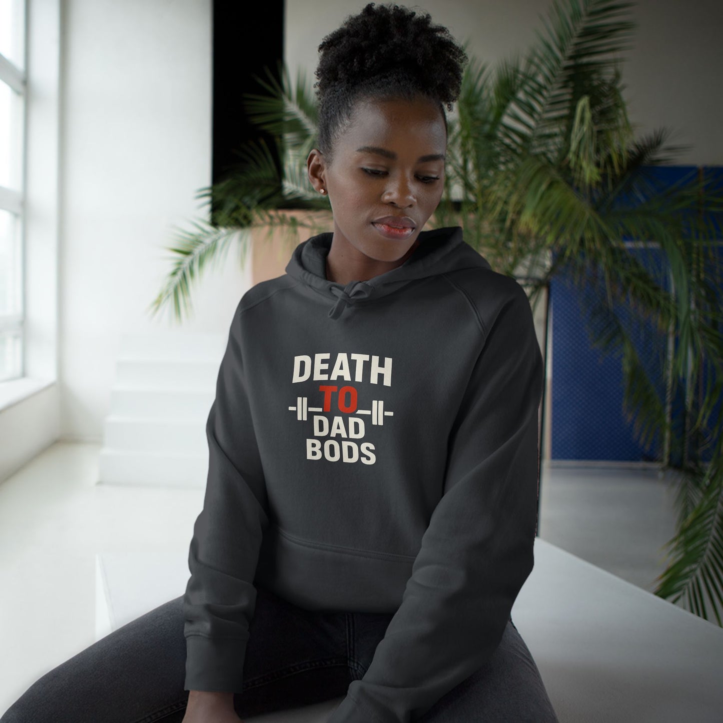 Death to Dad Bods Unisex Hoodie For Fitness Lovers, Comfortable Casual Wear, Gym Motivation, Father’s Day Present