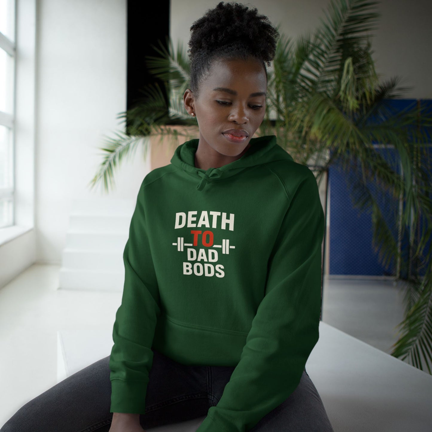 Death to Dad Bods Unisex Hoodie For Fitness Lovers, Comfortable Casual Wear, Gym Motivation, Father’s Day Present