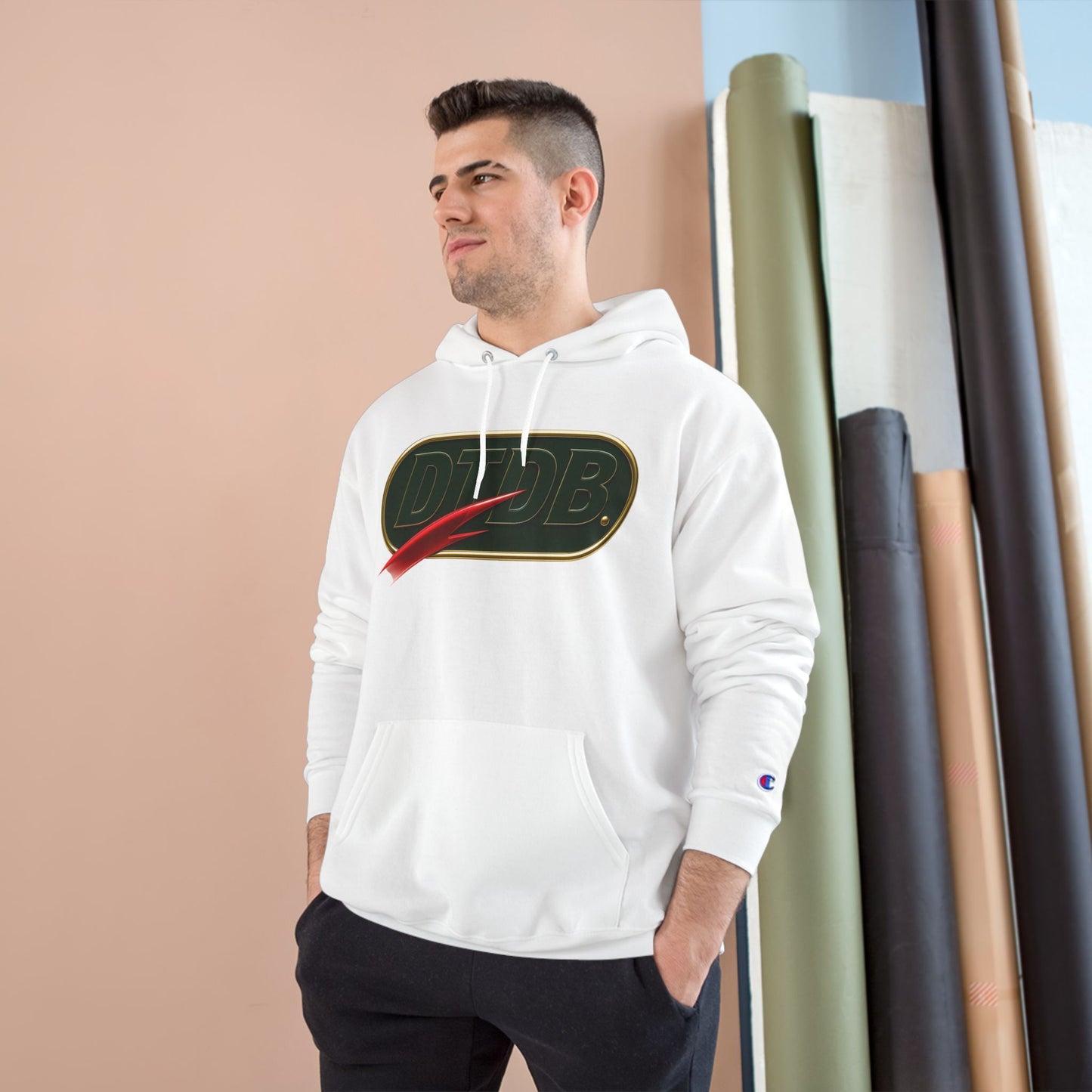 DTDB Champion Hoodie - Trendy Unisex Sweatshirt for Casual Style, Gift for Him/Her, Streetwear Essentials, Cozy Pullover