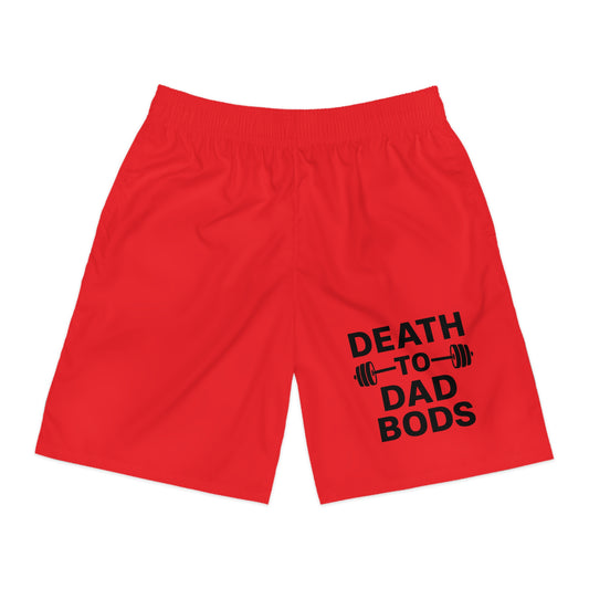 Bold Men's Jogger Shorts - 'Death to Dad Bods' - Fitness Apparel, Workout Gear, Casual Sleep Shorts, Summer Shorts, Gift for Dads