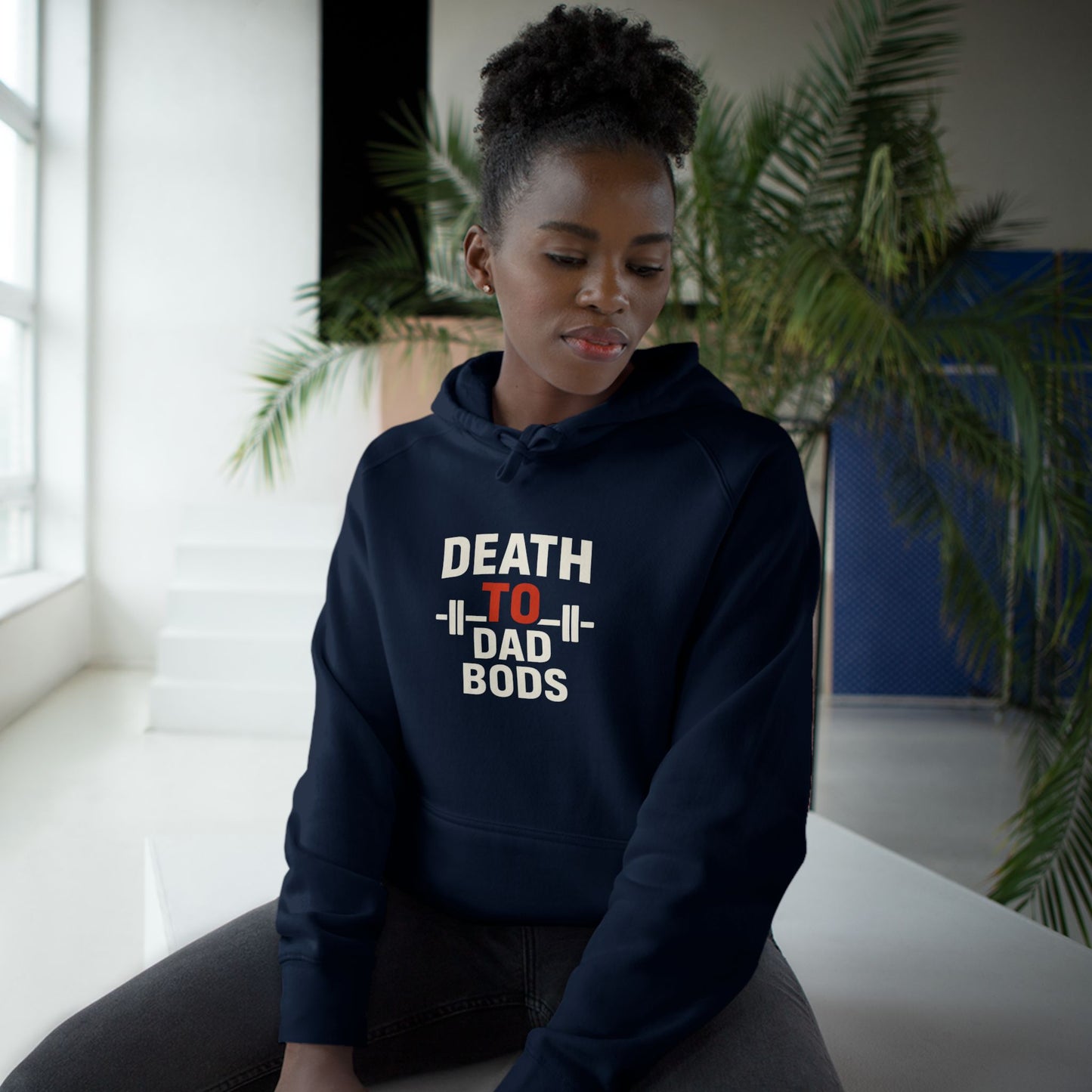 Death to Dad Bods Unisex Hoodie For Fitness Lovers, Comfortable Casual Wear, Gym Motivation, Father’s Day Present