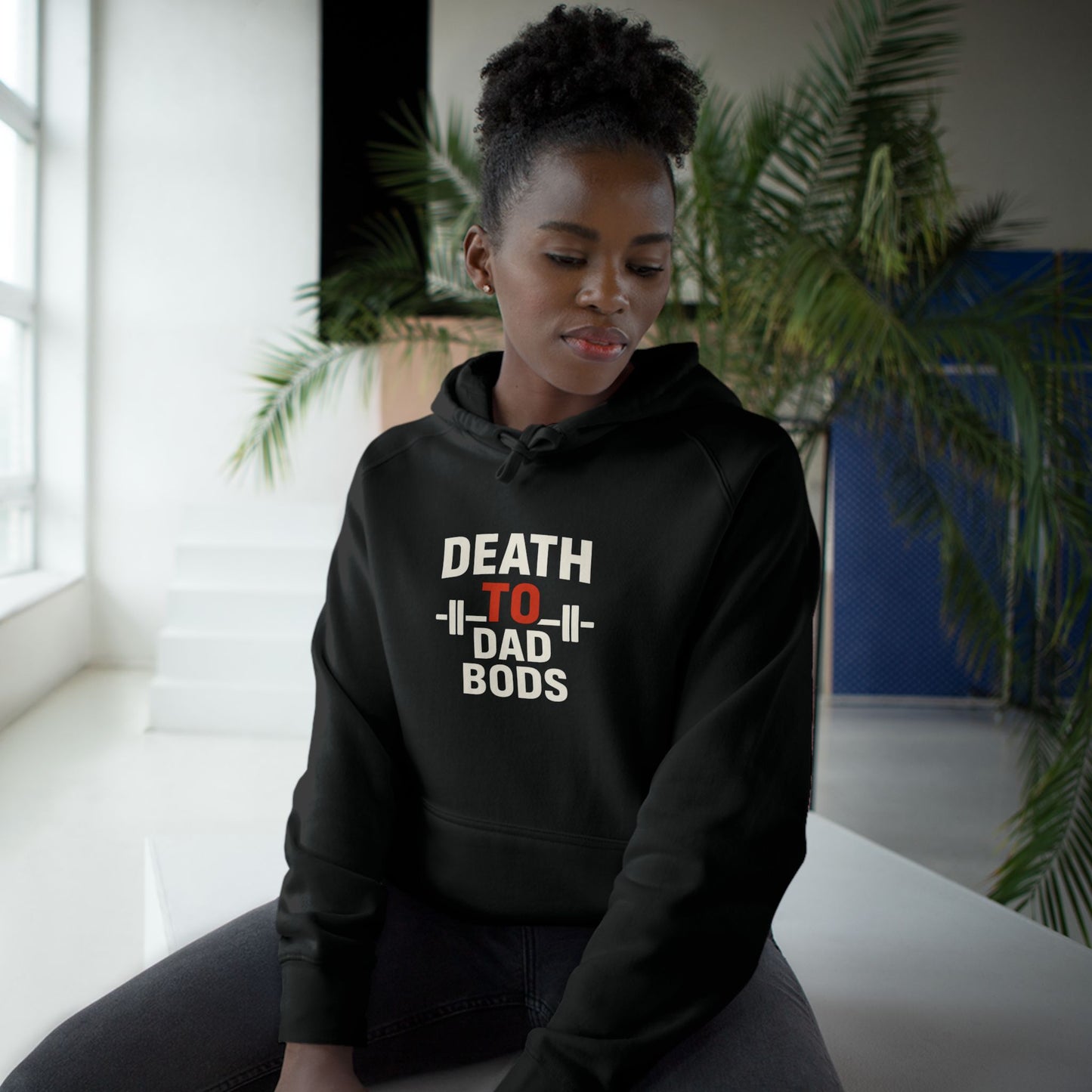 Death to Dad Bods Unisex Hoodie For Fitness Lovers, Comfortable Casual Wear, Gym Motivation, Father’s Day Present