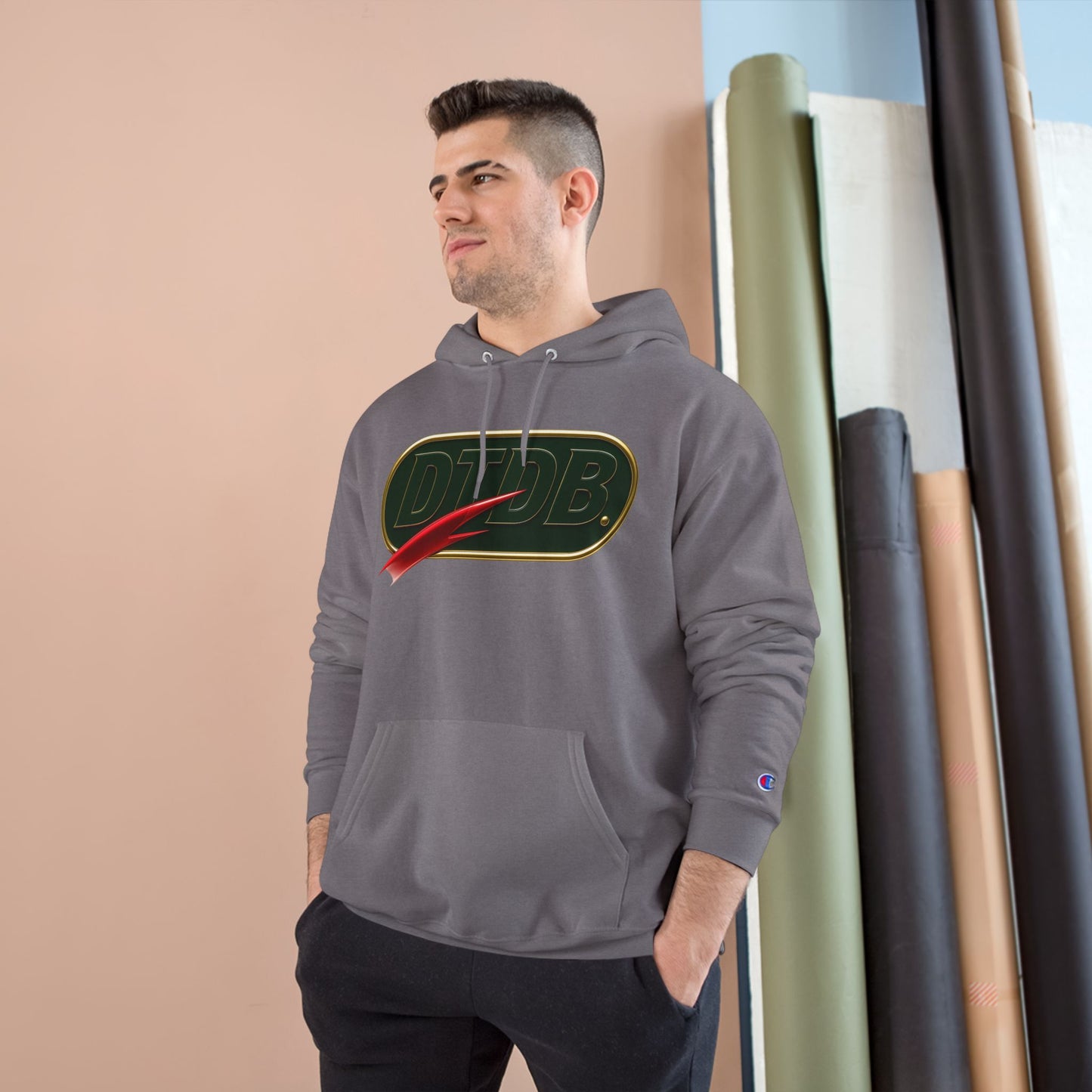 DTDB Champion Hoodie - Trendy Unisex Sweatshirt for Casual Style, Gift for Him/Her, Streetwear Essentials, Cozy Pullover